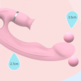 Vibrador consolador que estimula el punto G y lame la lengua